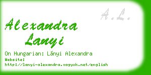 alexandra lanyi business card