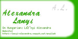 alexandra lanyi business card